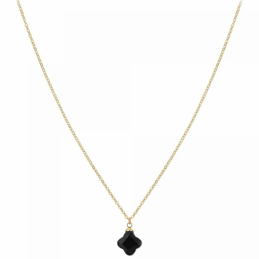 Collier femme Angèle M B2481-NOIR - Métal Doré