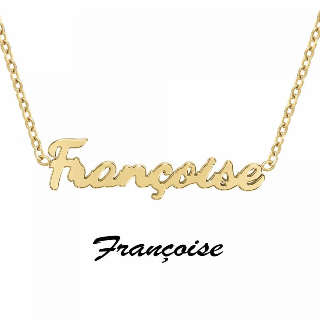 Collier Femme Athème - B2689-DORE-FRANCOISE Acier Doré