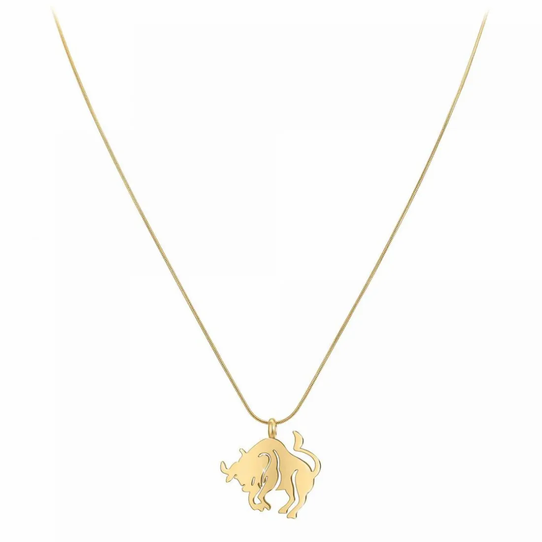 Collier Femme Athème - B2427-TAUREAU Acier Doré