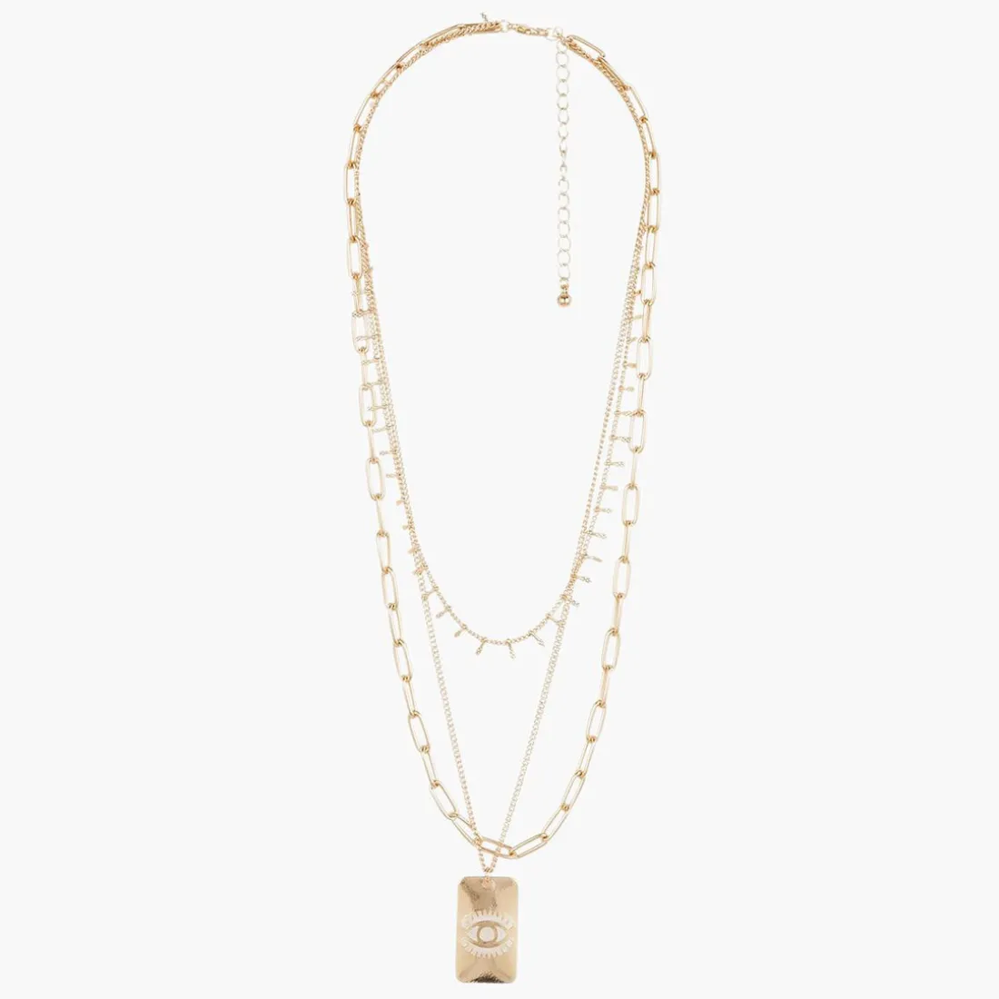 Collier Femme Balaboosté Set De 3 Differentes Chaines Et Œil - 3502456534759 Métal Doré