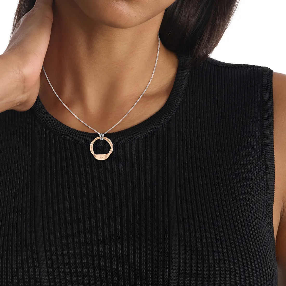 Collier Femme Calvin Klein Ethereal Metals - 35000580 Acier Argent, Doré rose