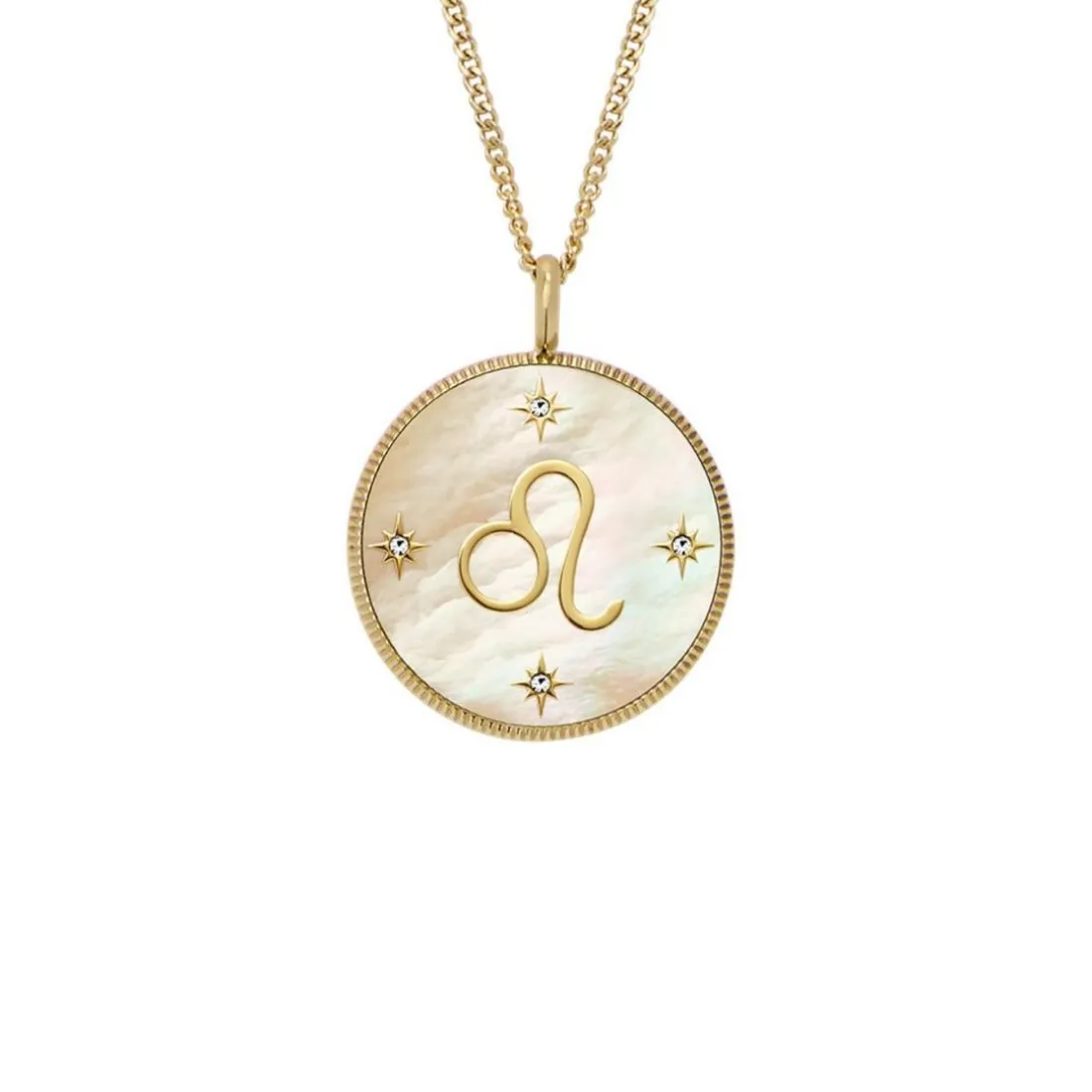 Collier Femme Fossil Bijoux Signes du Zodiaque Lion - JF04842710 Acier inoxydable