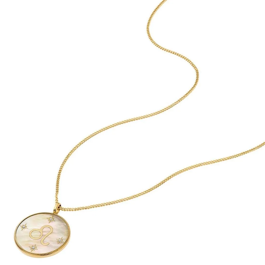 Collier Femme Fossil Bijoux Signes du Zodiaque Lion - JF04842710 Acier inoxydable