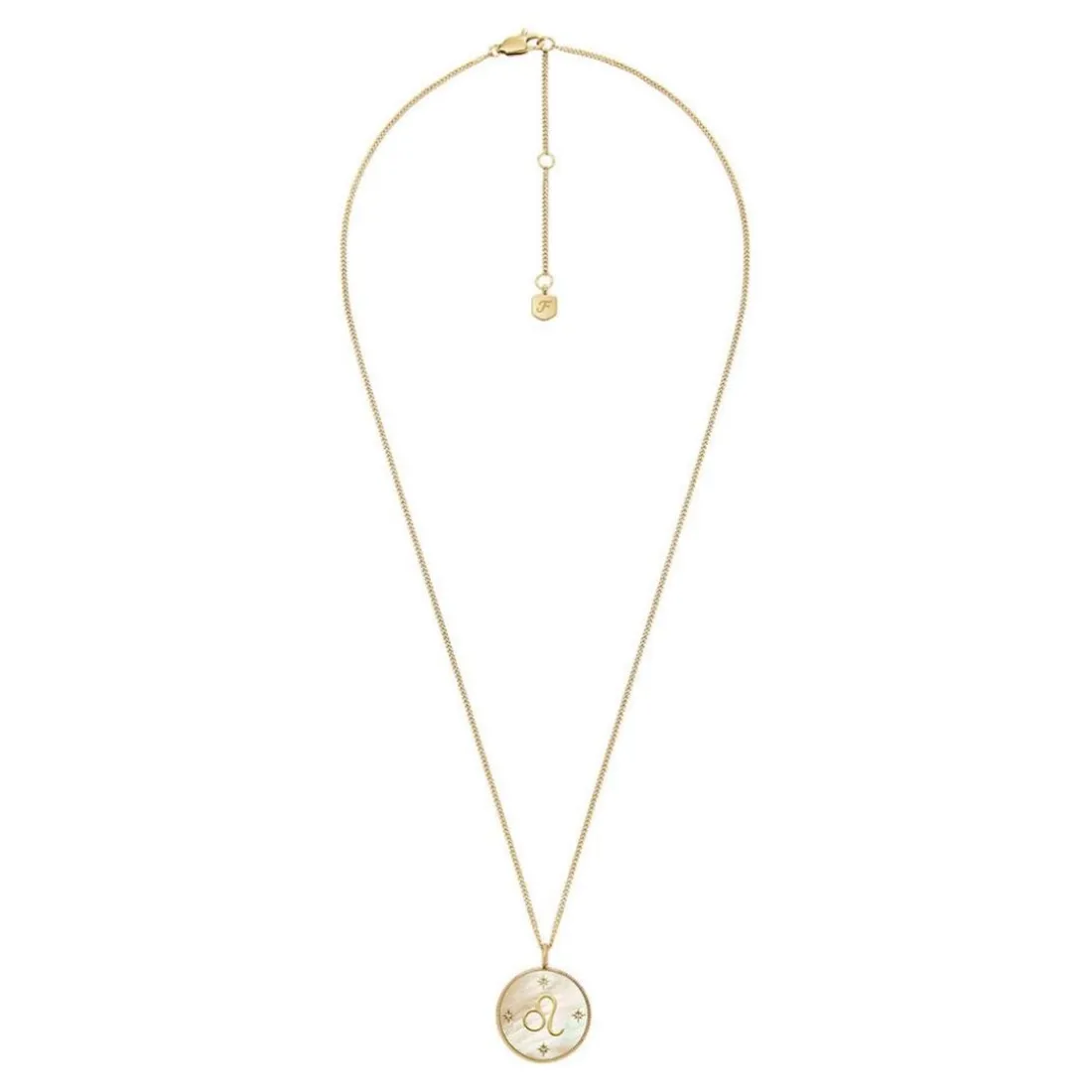 Collier Femme Fossil Bijoux Signes du Zodiaque Lion - JF04842710 Acier inoxydable