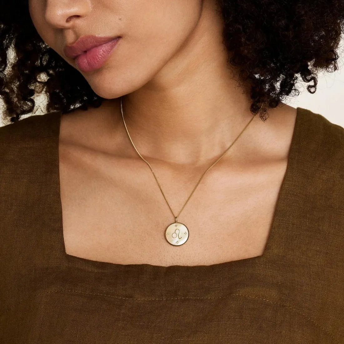 Collier Femme Fossil Bijoux Signes du Zodiaque Lion - JF04842710 Acier inoxydable