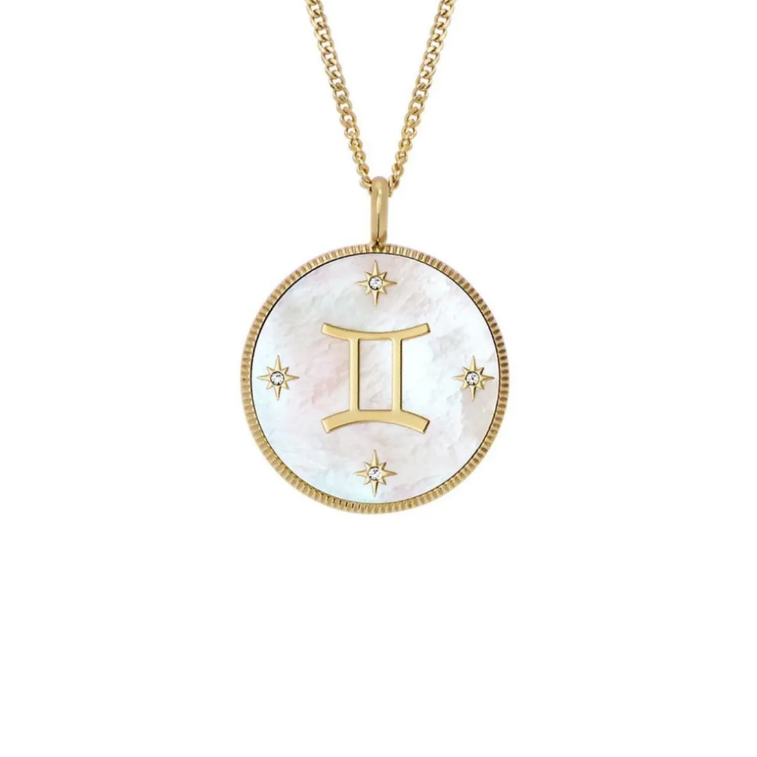 Collier Femme Fossil Bijoux Signes du Zodiaque Gémeaux - JF04840710 Acier inoxydable