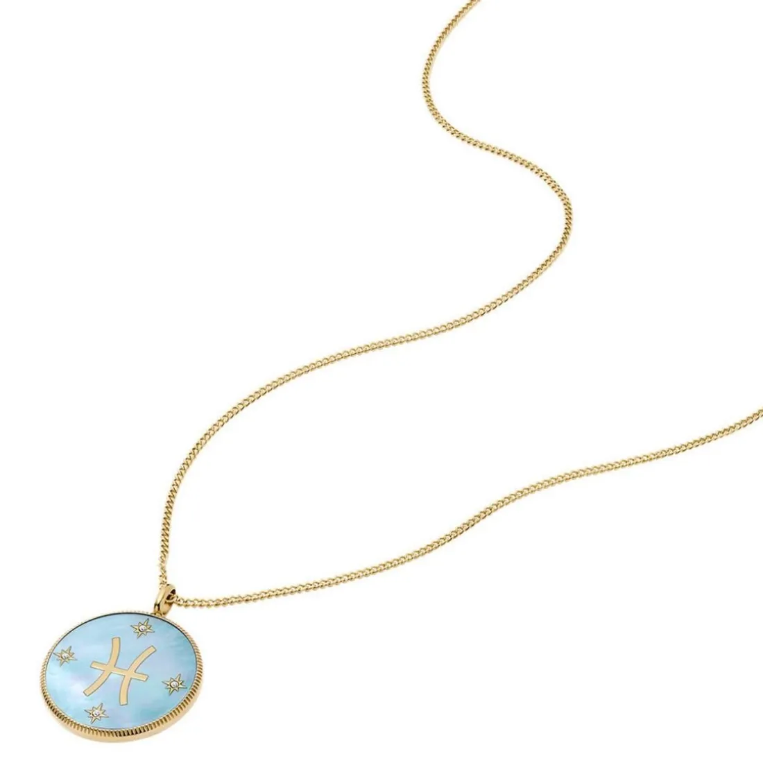 Collier Femme Fossil Bijoux Signes du Zodiaque Poissons - JF04848710 Acier inoxydable