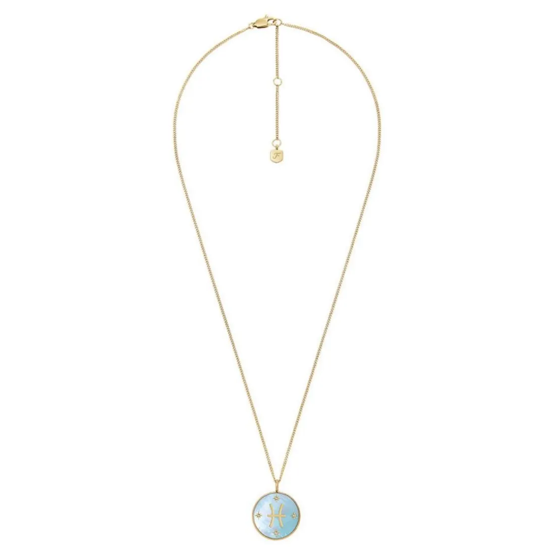 Collier Femme Fossil Bijoux Signes du Zodiaque Poissons - JF04848710 Acier inoxydable