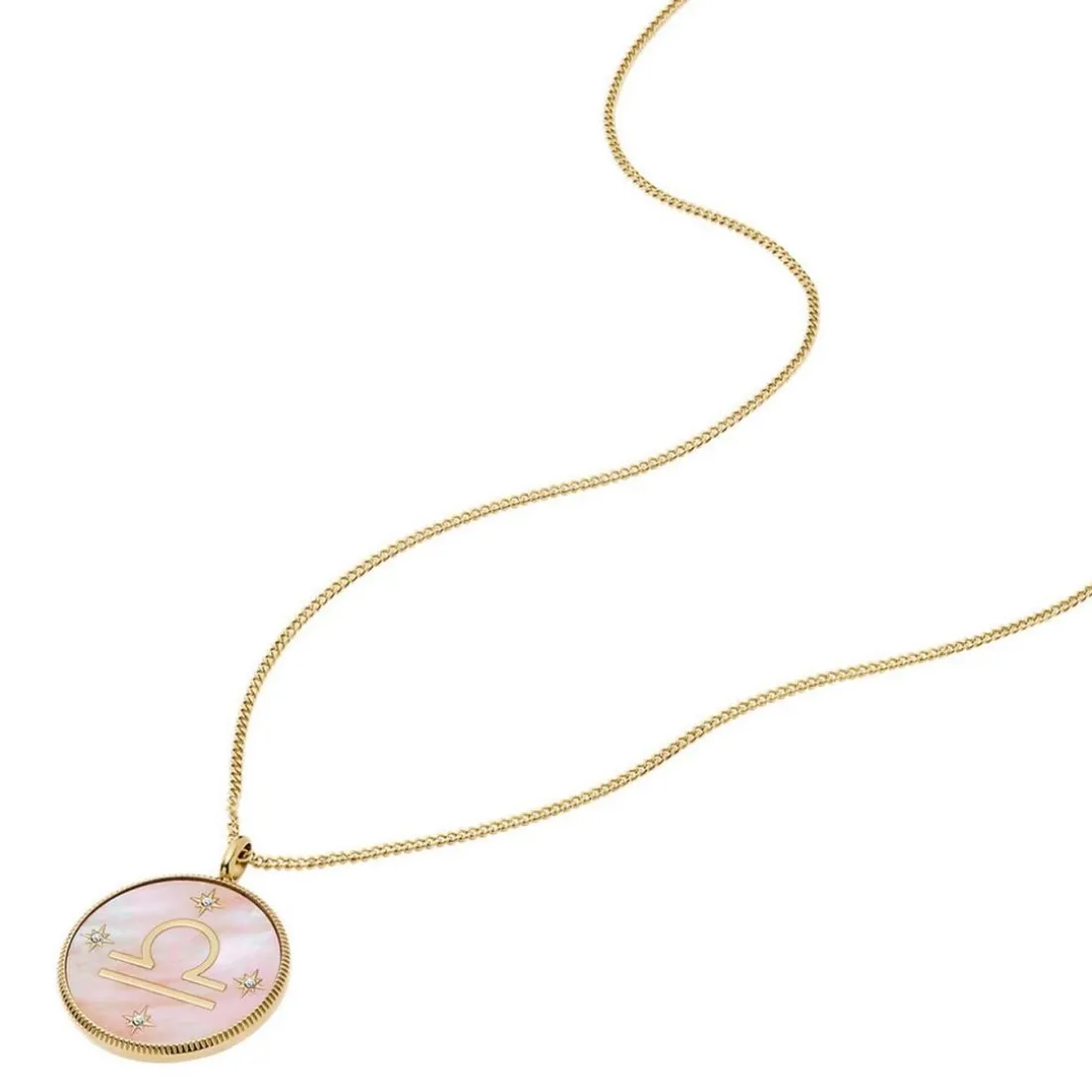 Collier Femme Fossil Bijoux Signes du Zodiaque Balance - JF04844710 Acier inoxydable