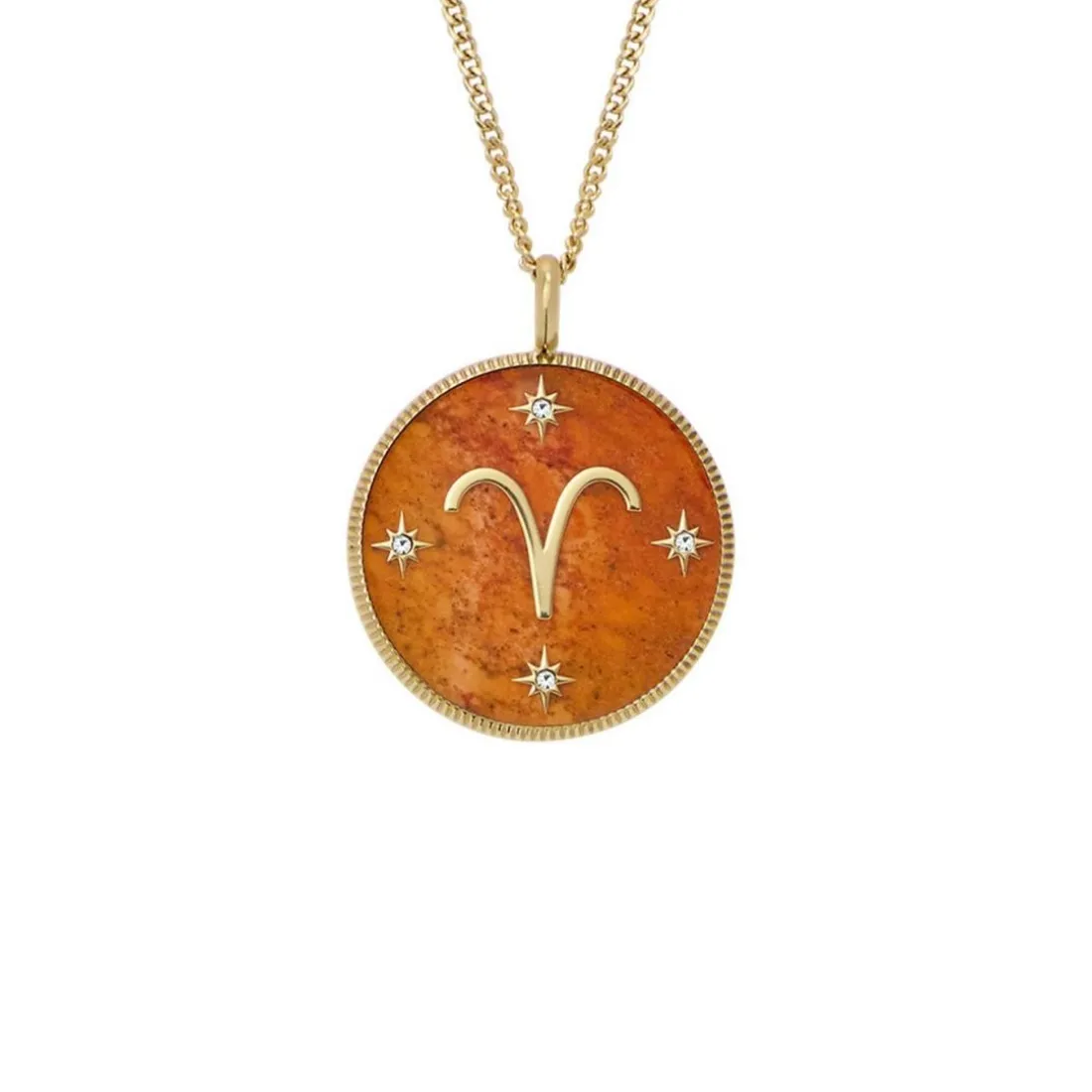 Collier Femme Fossil Bijoux Signes du Zodiaque Bélier - JF04838710 Acier inoxydable
