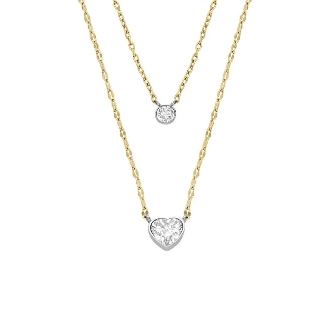 Collier Femme Fossil Bijoux Tokens Of Affection - JF04357998 Acier Bicolore