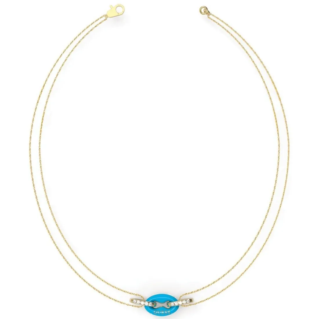 Collier Femme Guess Bijoux - POP LINKS JUBN01411JWYGLB Acier Doré