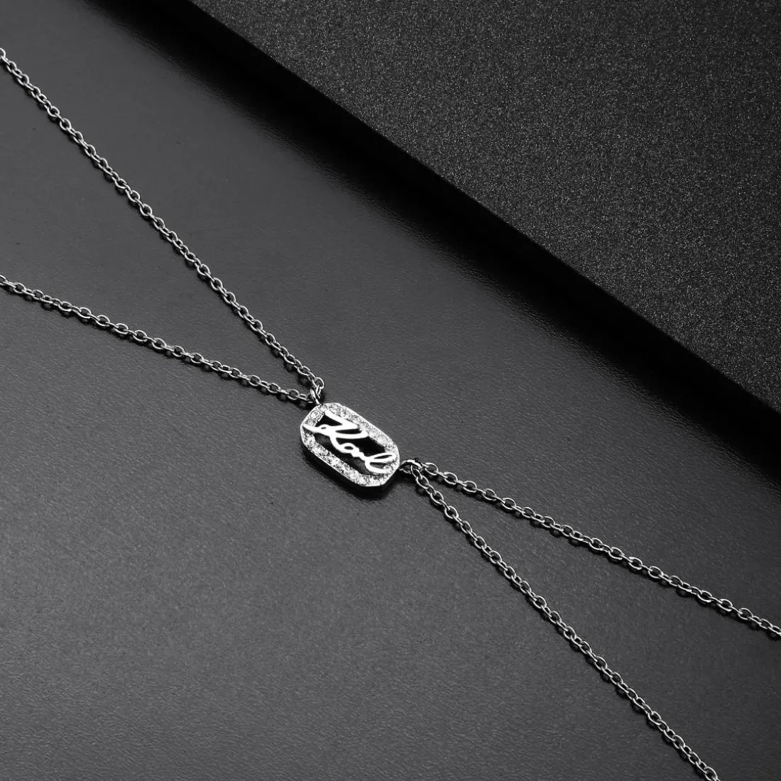 Collier Femme Karl Lagerfeld Stone - KLAYC13 Acier Argent