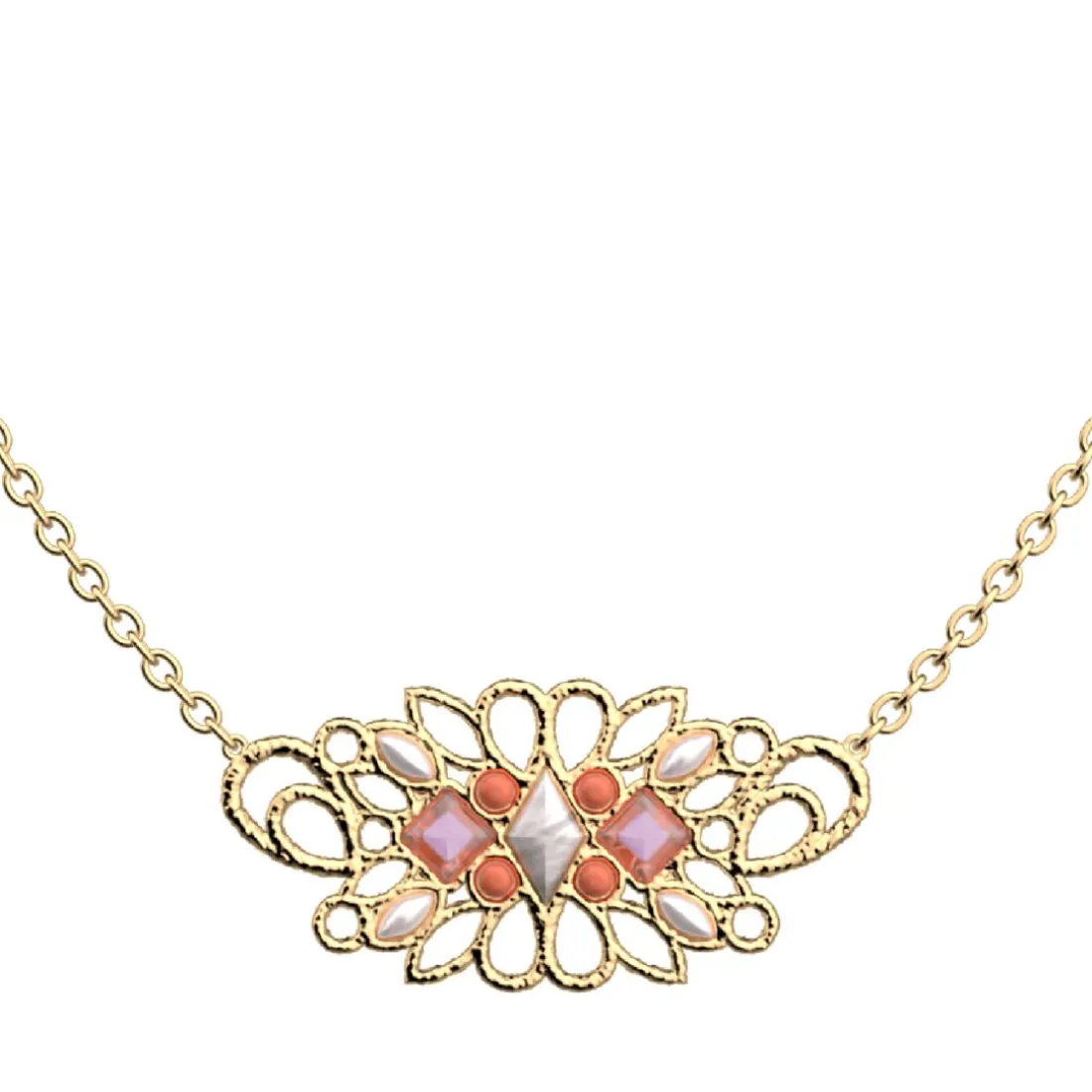 Collier Femme Les Georgettes 70443471908045 Doré P-Rosace