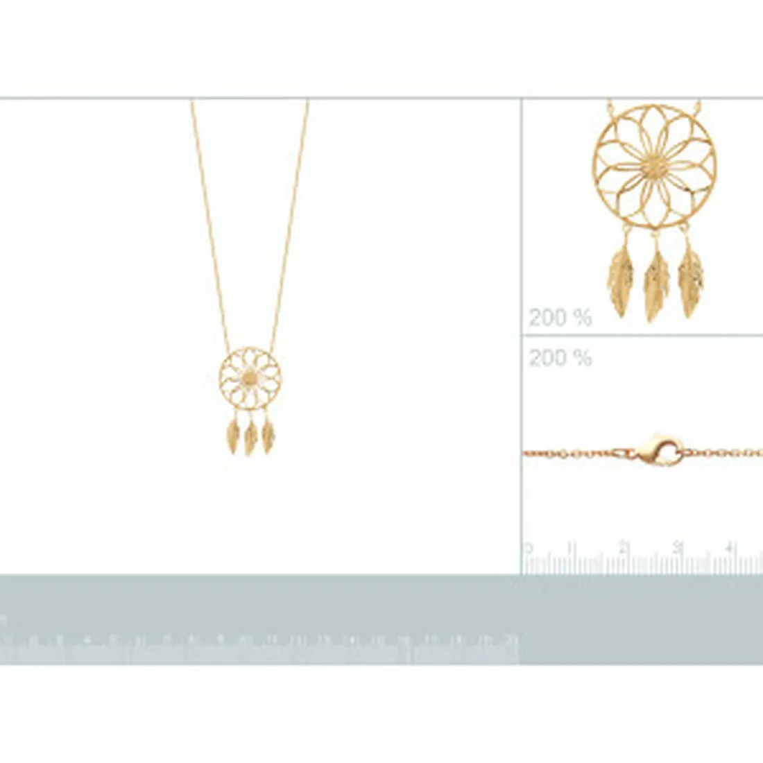 Collier femme plaqué or - UYZ43645