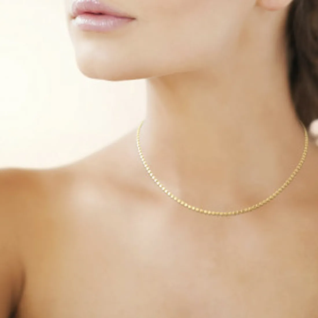 Collier femme plaqué or - YU0U5545