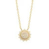 Collier femme plaqué or blanc serti griffe - UW3Y5W45