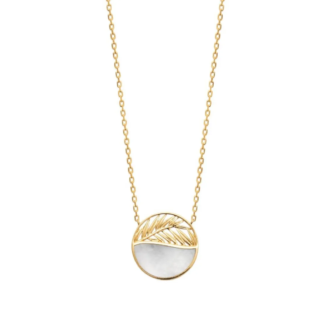 Collier femme plaqué or nacre - UW3Y0445