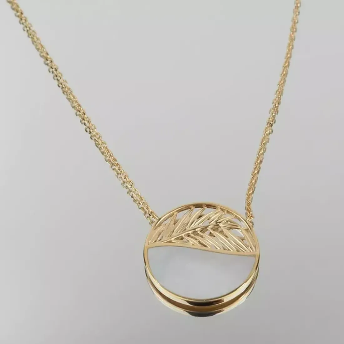 Collier femme plaqué or nacre - UW3Y0445