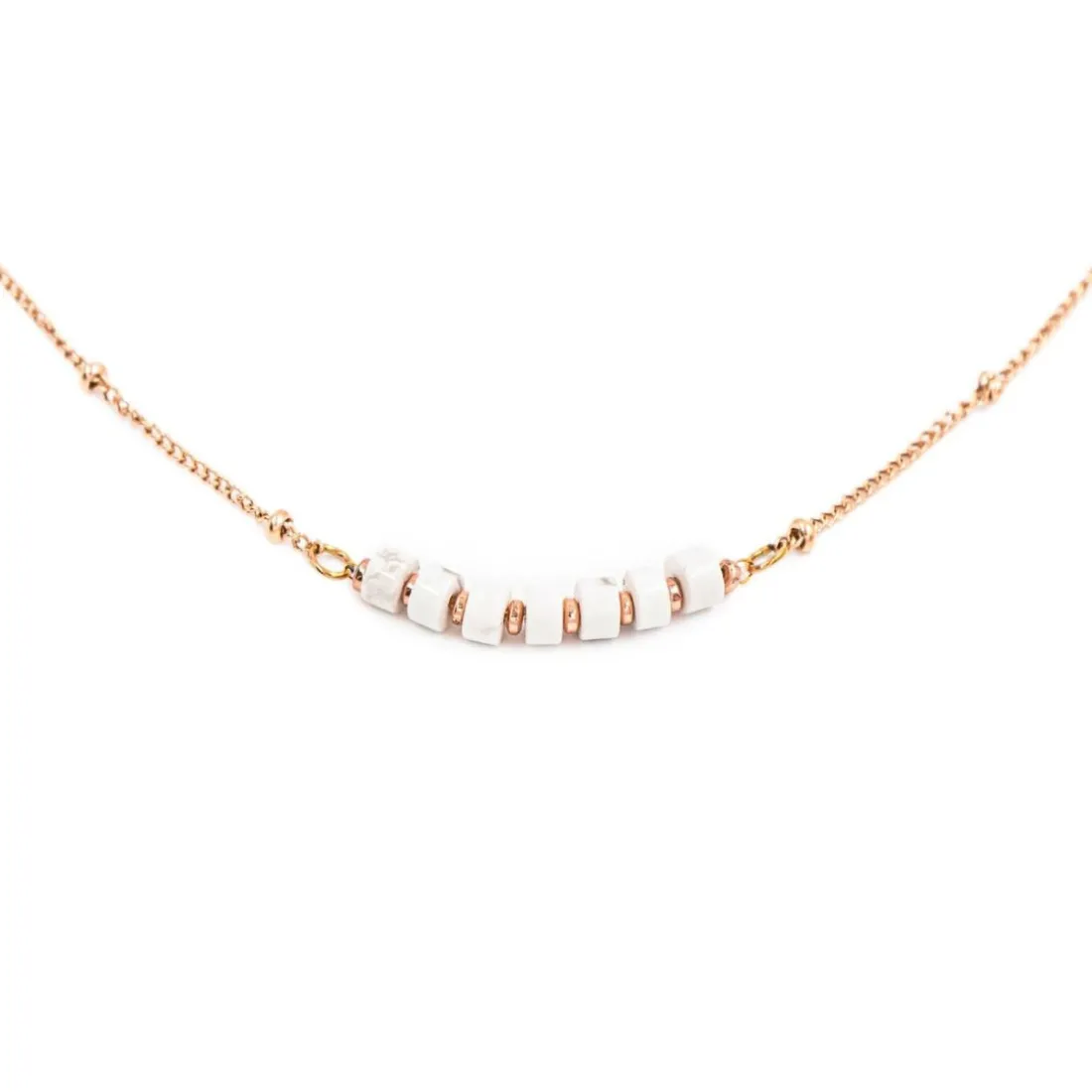 Collier Femme Sloya Piana en pierres Howlite