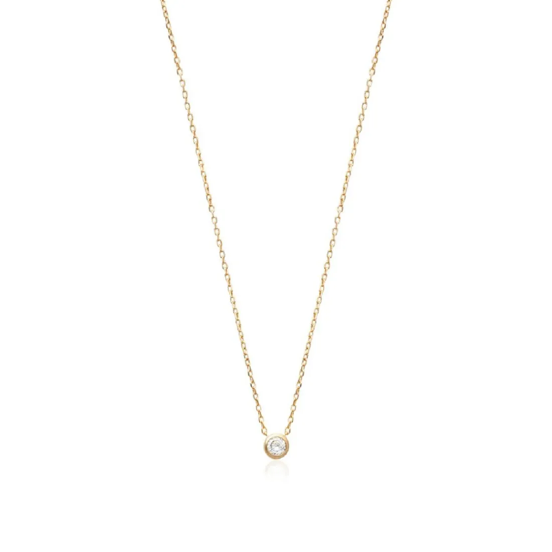 Collier Femme solitaire plaqué or 40cm Maison de la Bijouterie UWZ4W040