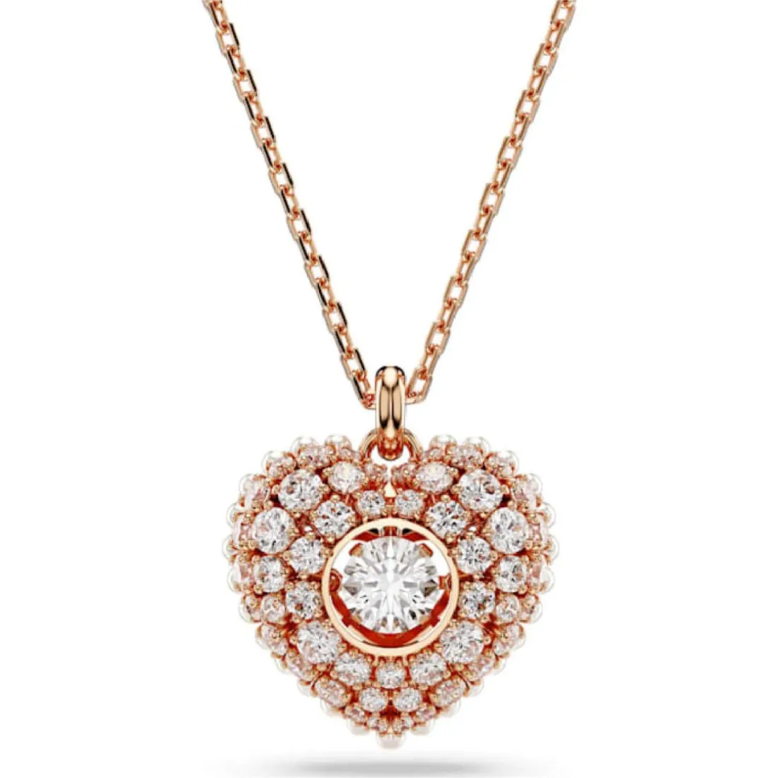 Collier Femme Swarovski Hyperbola Heart Wh - 5680402 rose,doré