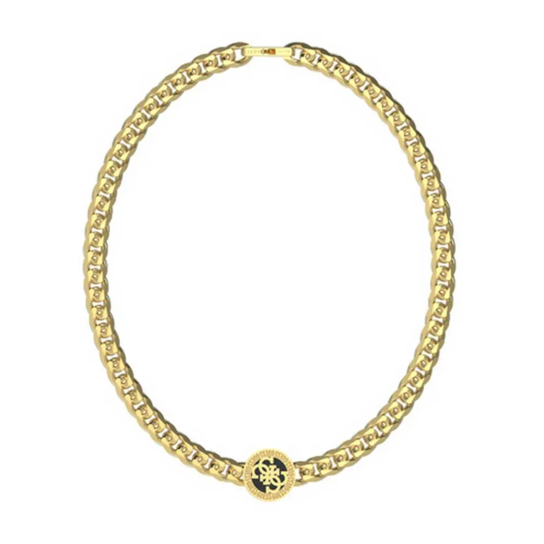 Collier Homme Guess Bijoux - JUMN02112JWYGBK 4G ICON Acier doré