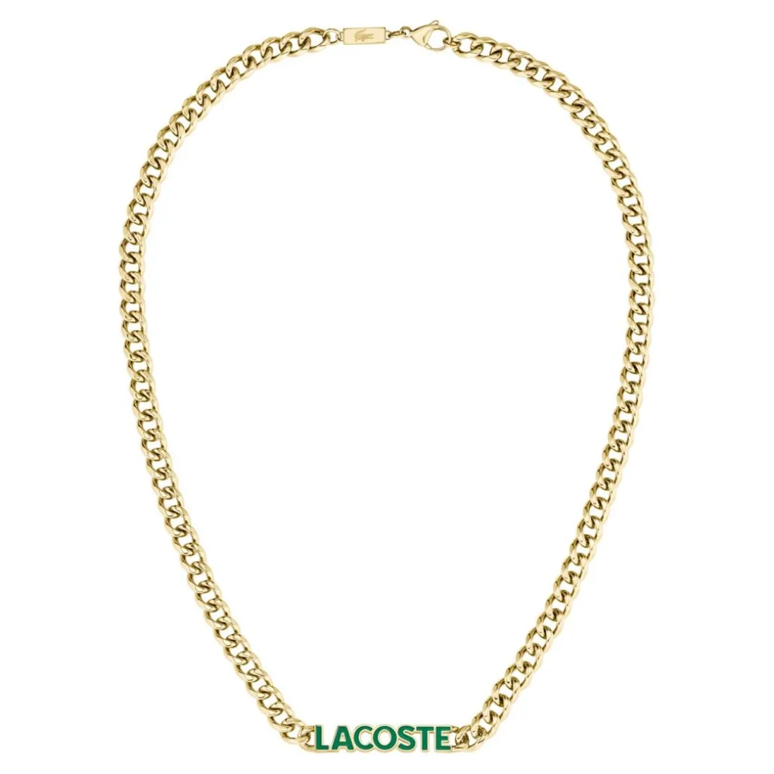 Collier Homme Lacoste Script - 2040475 Acier Doré, Vert