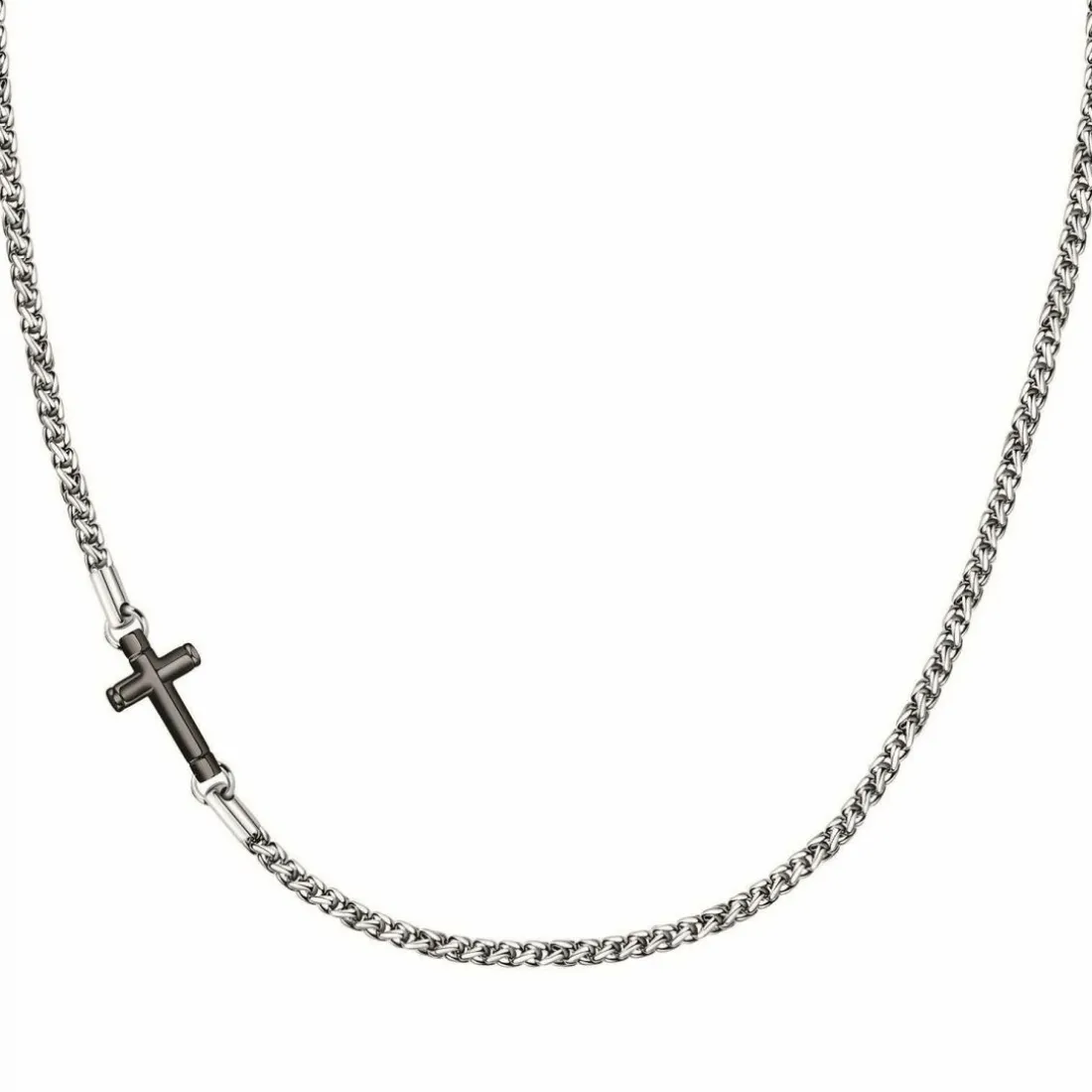 Collier Homme Morellato - SKR61 CROSS Acier Argent
