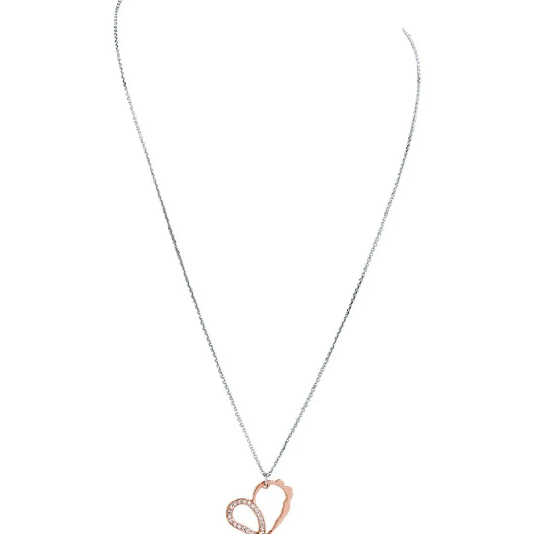 Collier Jourdan APHRODITE ADY518 - Collier En Argent Bicolore Rose Oxyde de zirconium Femme