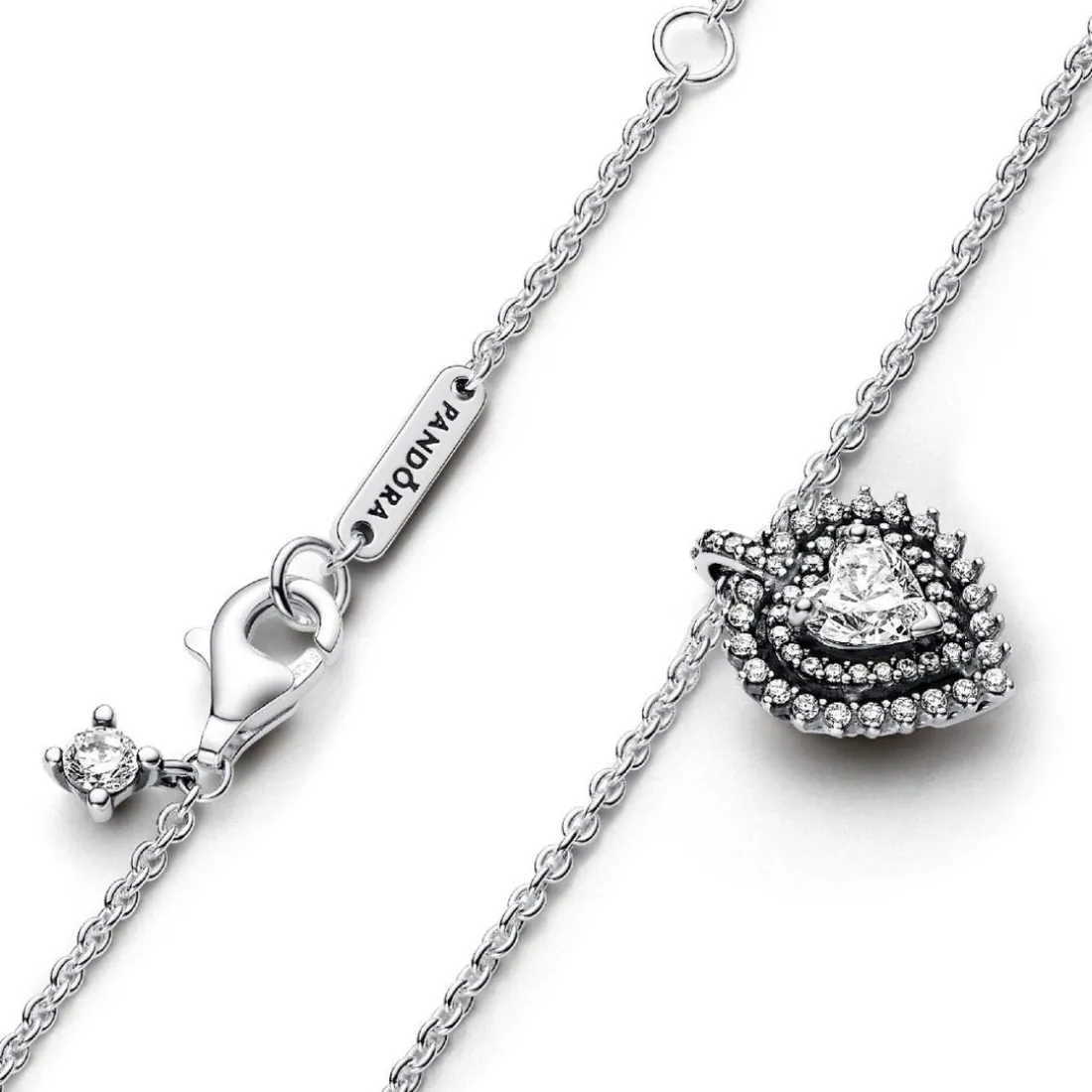 Collier avec Pendentif Halo Cœur Scintillant