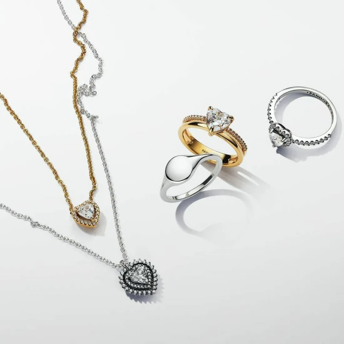 Collier avec Pendentif Halo Cœur Scintillant