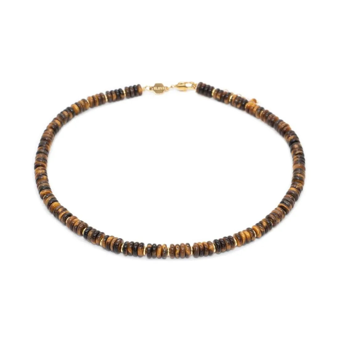Collier Blima en pierres Oeil de Tigre