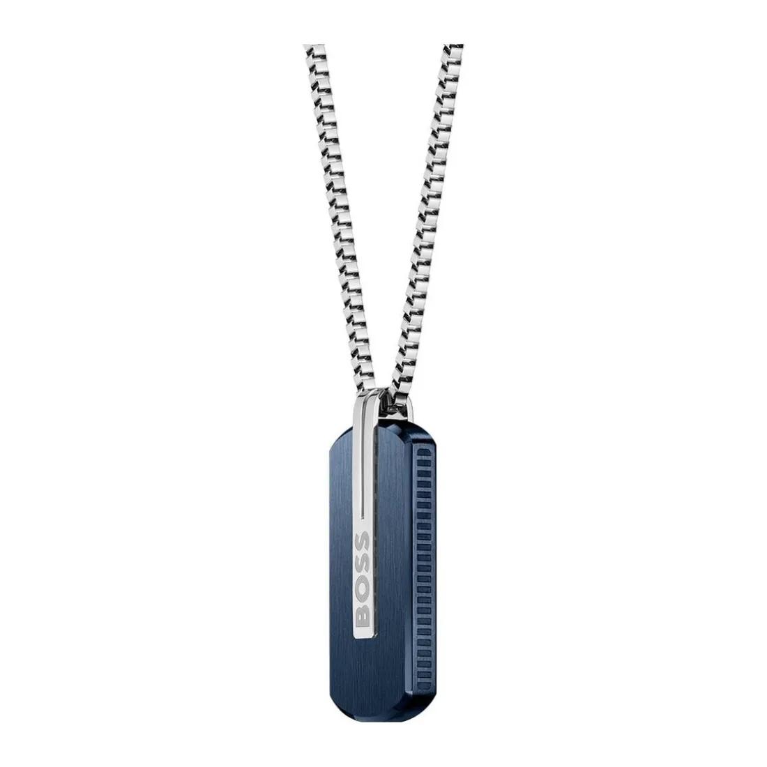 Collier Boss Bijoux Homme avec Pendentif Bleu