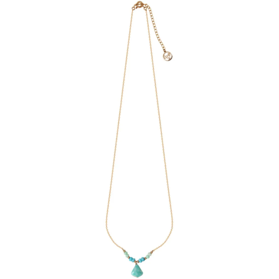 Collier et pendentif femme Clyda BCL25BBGT - Laiton Doré