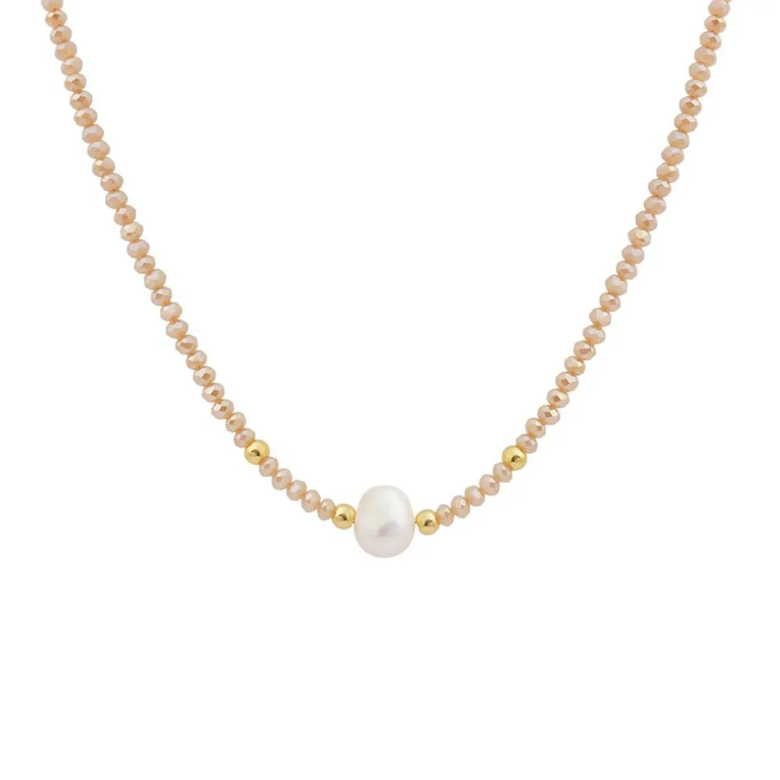 Collier et pendentif Femme Edforce 534-0116-N - Perle Doré