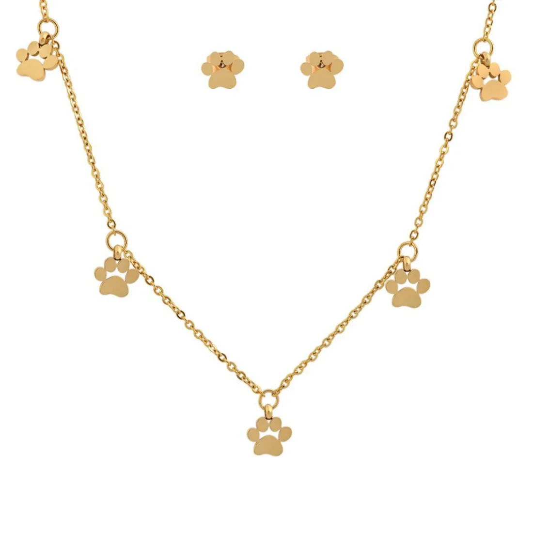 Collier et pendentif Femme Edforce 41-0301-S - Acier Doré