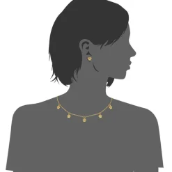 Collier et pendentif Femme Edforce 41-0301-S - Acier Doré