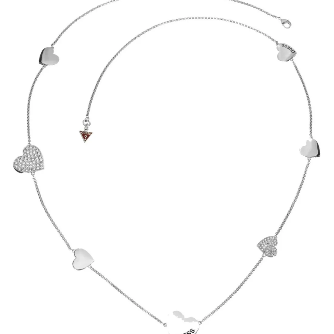 Collier et pendentif Guess UBN11434 - Collier et pendentif Sautoir Coeurs Argent Femme