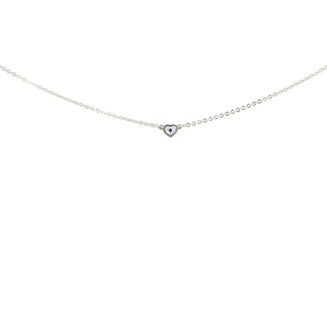 Collier et pendentif Les Interchangeables A59212 - Coeur Palladium Femme