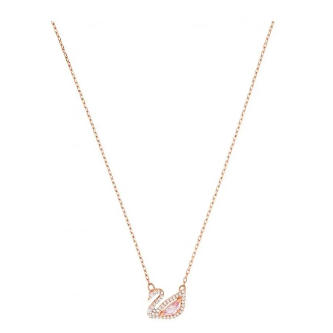 Collier et pendentif Swarovski 5469989 - Collier et pendentif Cigne Doré Rose Femme