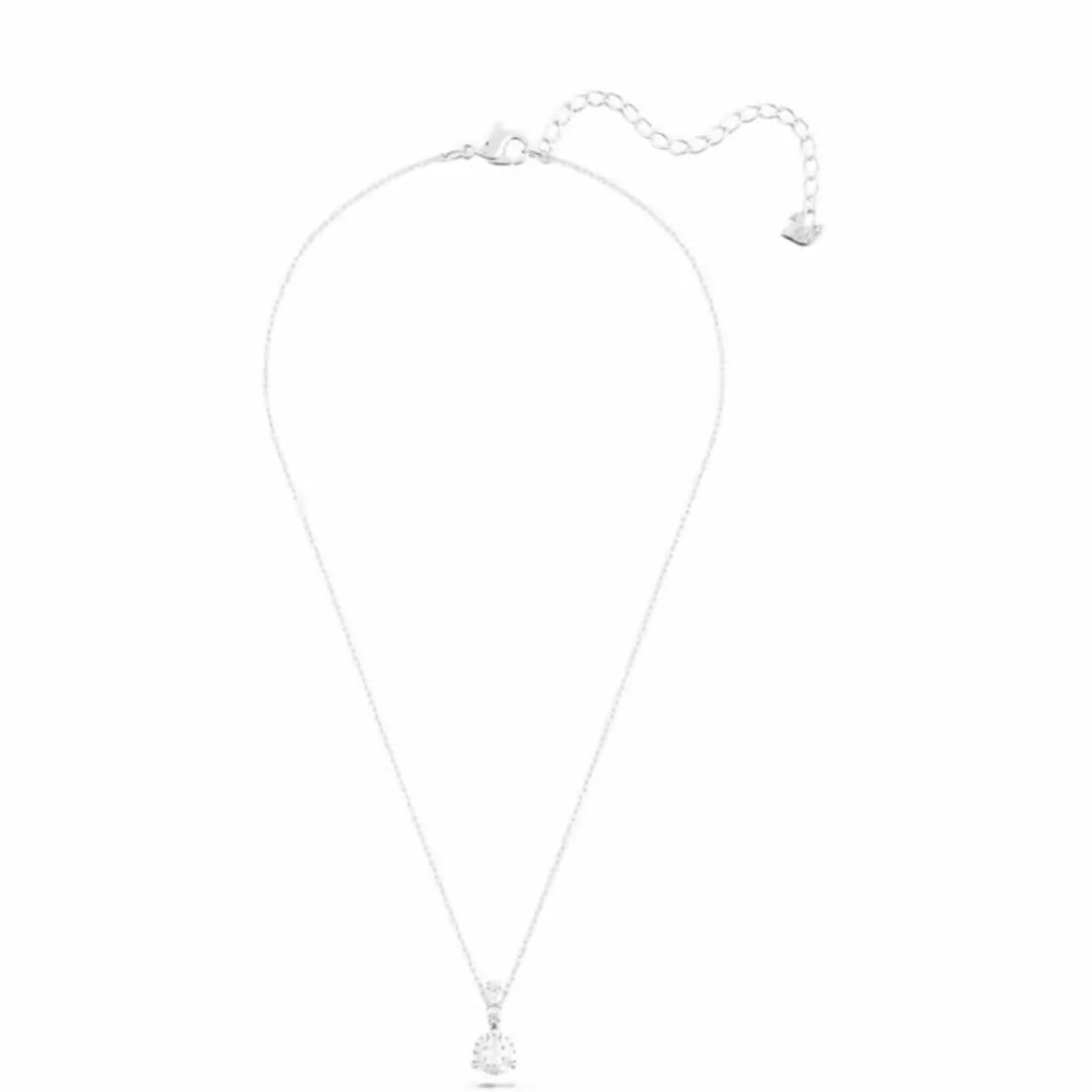 Collier et pendentif Swarovski 5472635 - Pendentif Solitaire Métal Rhodié et Cristaux Étincelants Femme