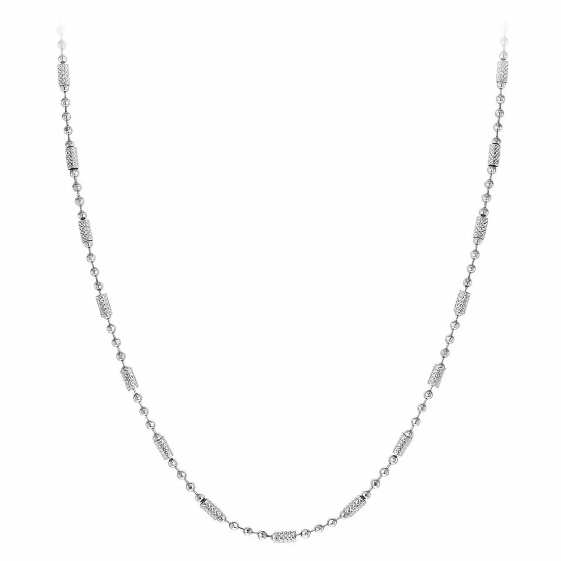 Collier femme Angèle M - B2376-ARGENT Acier Argent