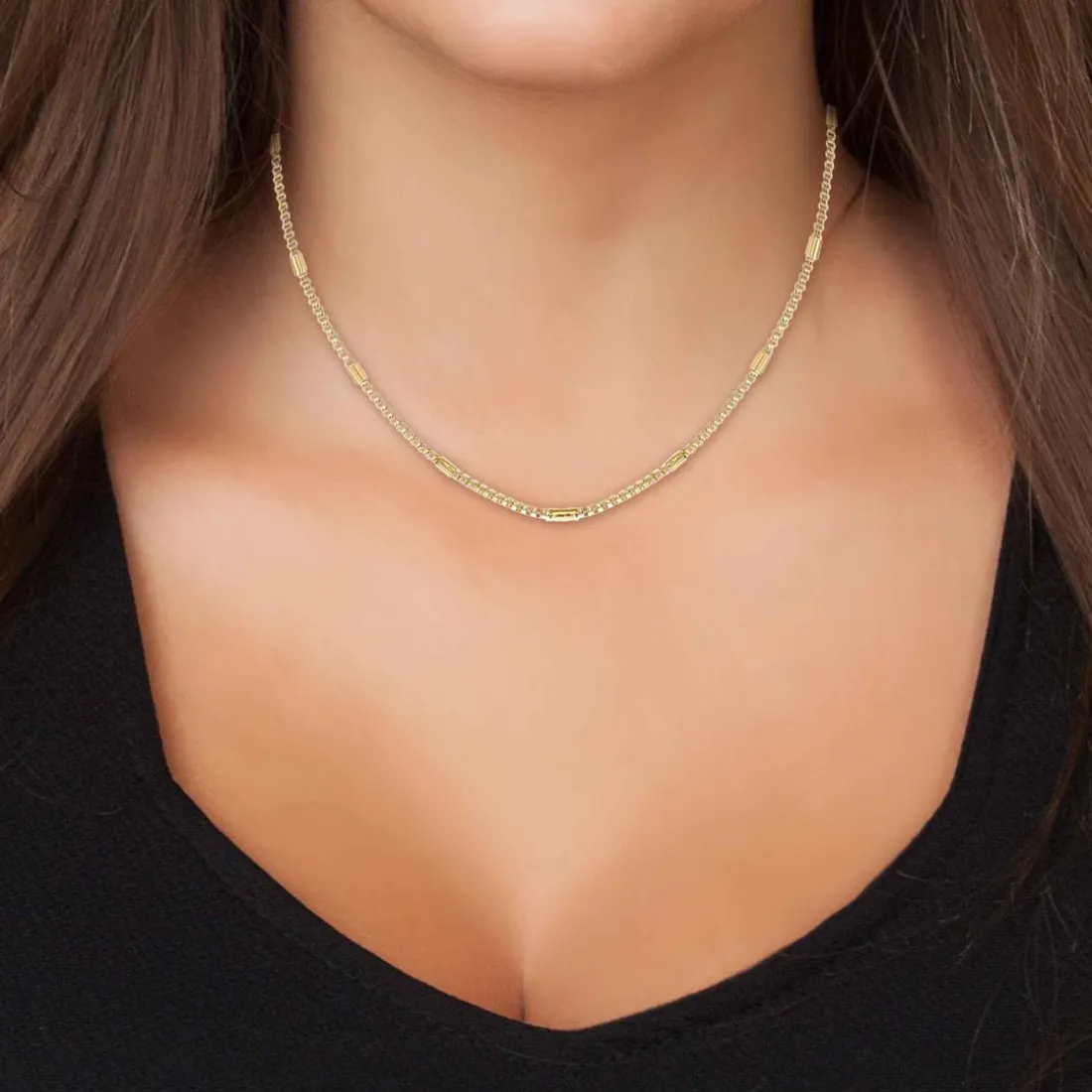 Collier femme Angèle M B2387-DORE - Acier Doré
