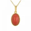Collier femme Angèle M B2458-RED-ONYX - Métal Doré