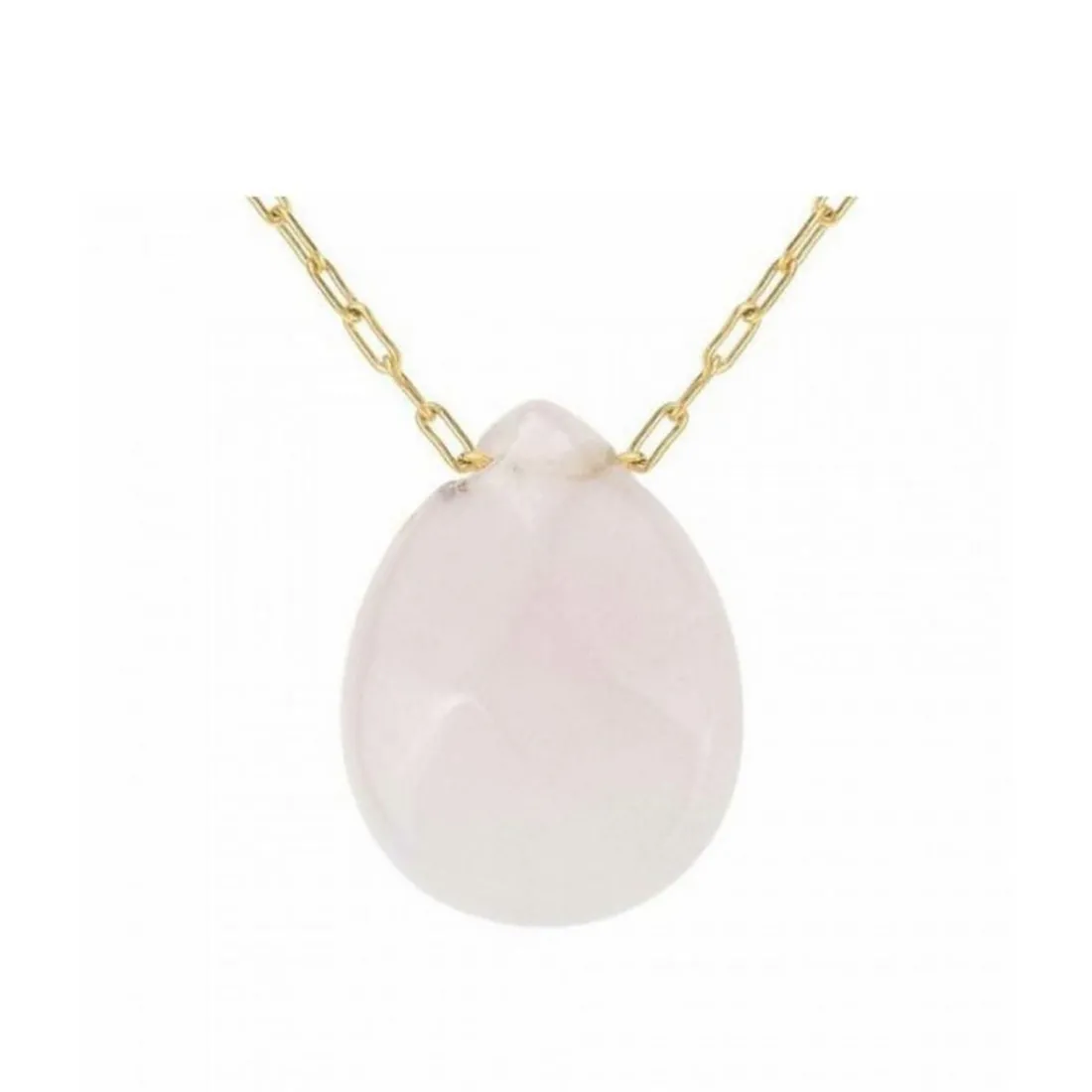 Collier femme Angèle M - B2498-ROSE Acier Doré
