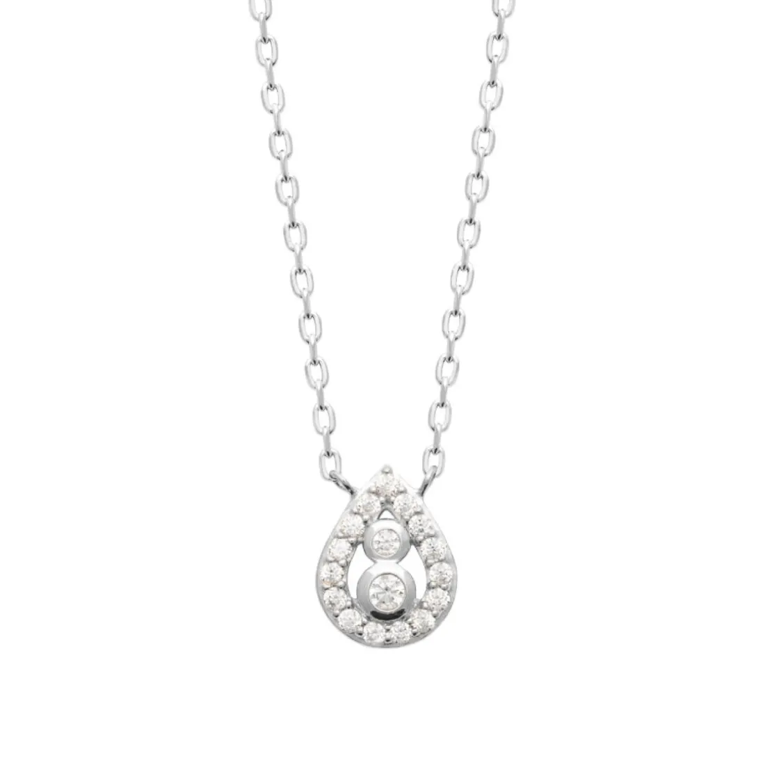 Collier femme argent pendentif goutte Maison de la Bijouterie VW345Z45