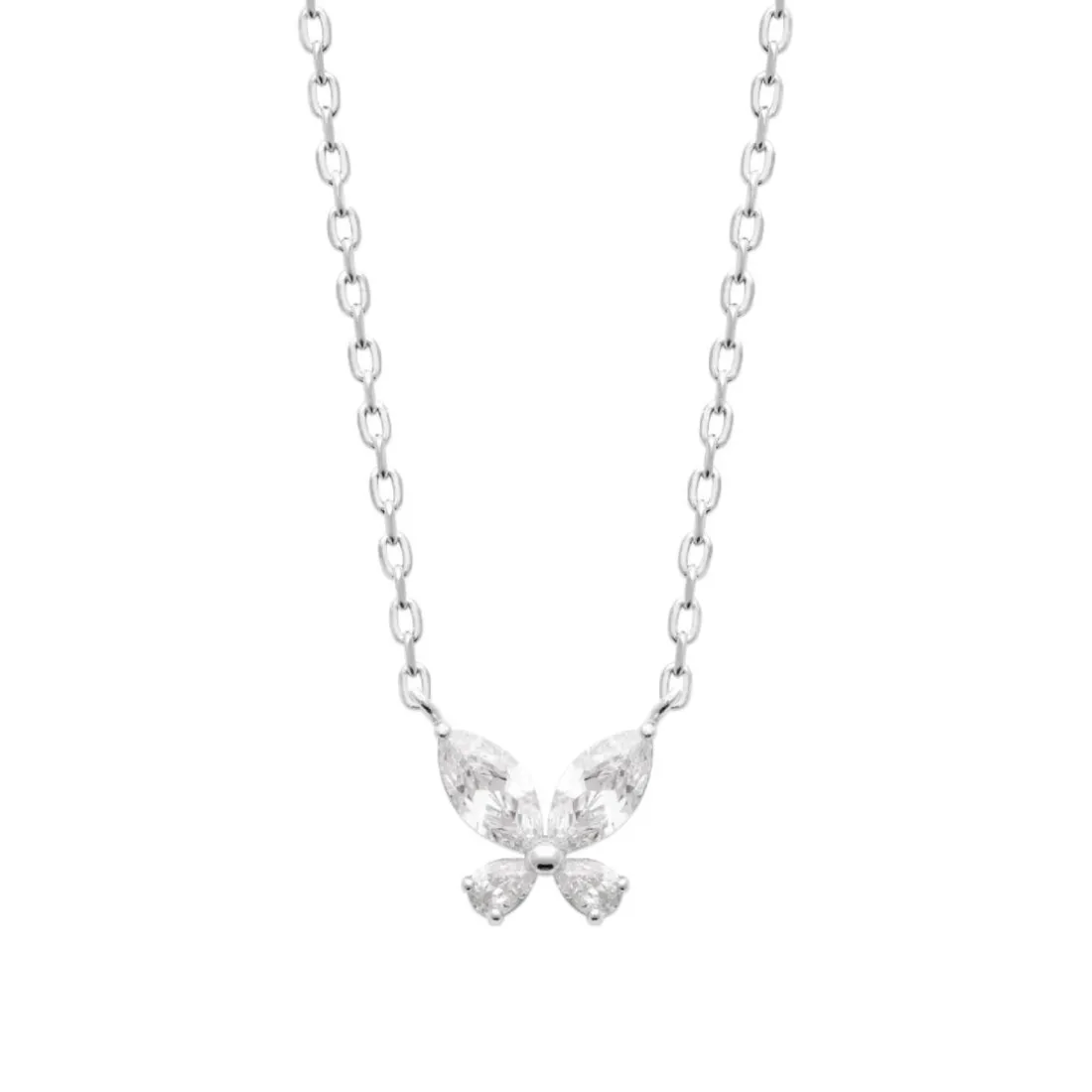 Collier femme argent pendentif papillon Maison de la Bijouterie VW3VV345