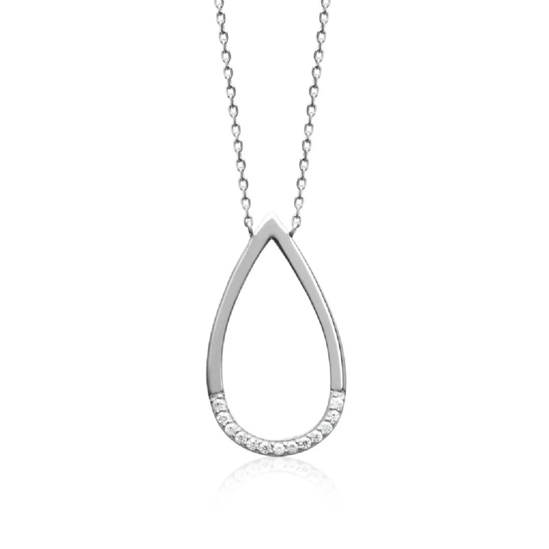 Collier femme argent pendentif goutte Maison de la Bijouterie VW30YV45