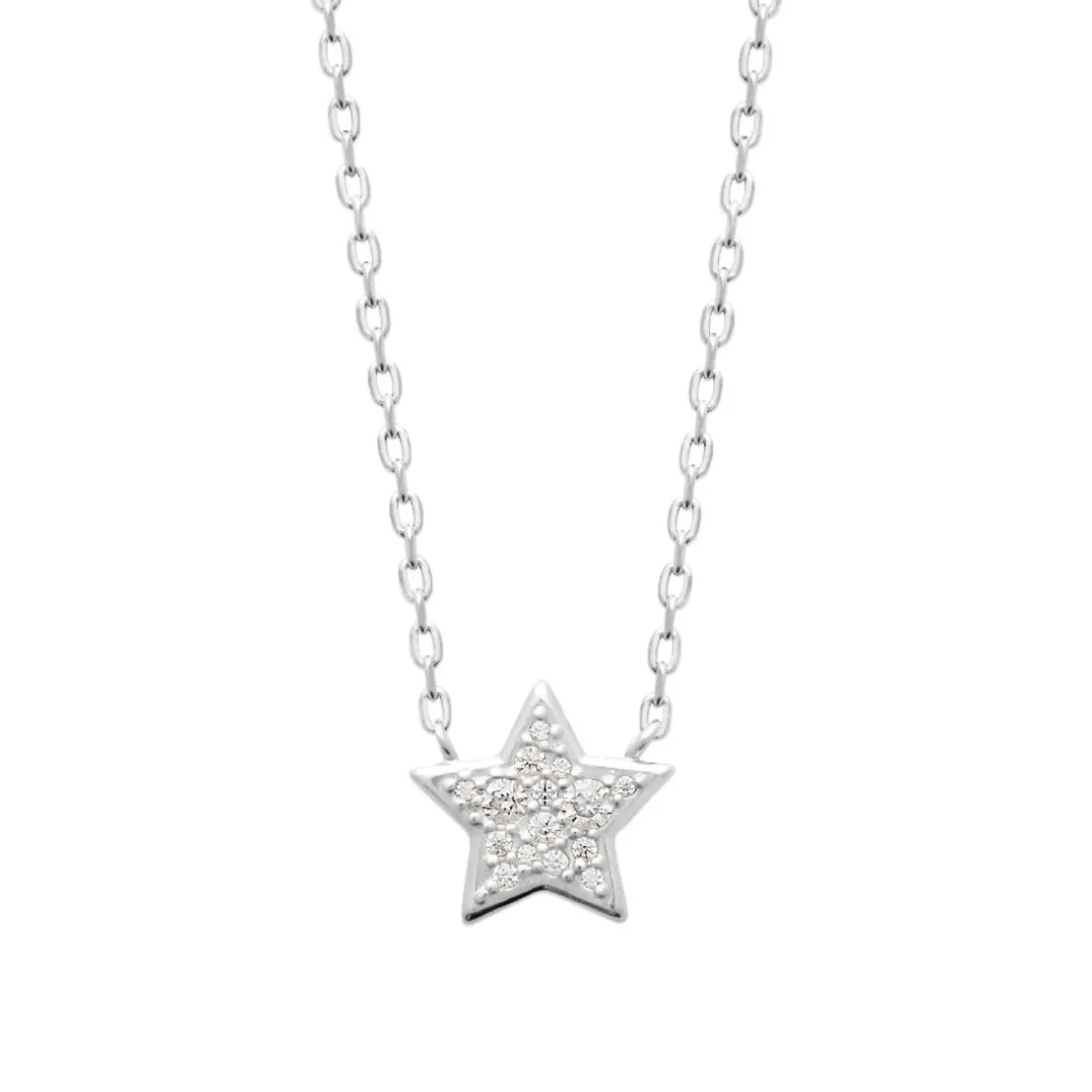 Collier femme argent pendentif étoile oxyde Maison de la Bijouterie VW3W5U45
